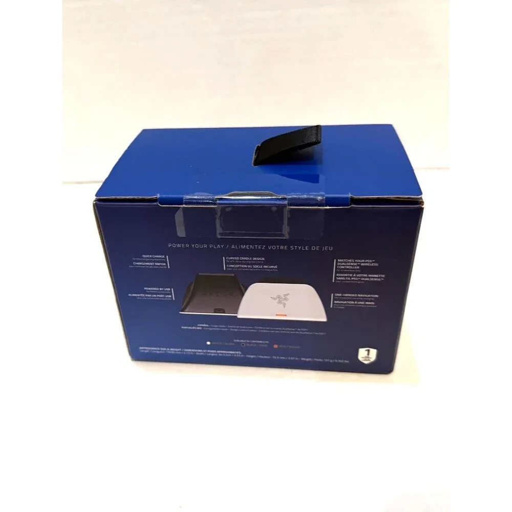 Razer White DualSense Wireless Controller Quick Charging Stand For PlayStation 5